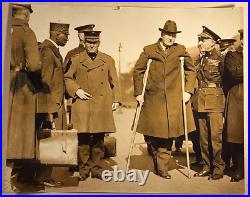 1923 GENERAL JOHN A LEJEUNE USMC MARINE CORPS WIRE PHOTO with GEN. SMEDLEY BUTLER