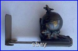 1923 K&O KRONHEIM & OLDENBUSCH plane Book Holder pilot End Globe Art Deco MCM