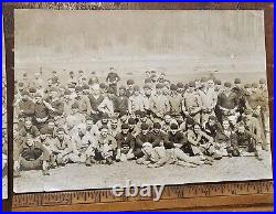 1923 PHOTO USS OKLAHOMA RIFLE PARTY FOOT LONG 2-PIECE 19 x 6 1/2 CAMP LEWIS