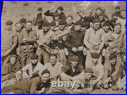 1923 PHOTO USS OKLAHOMA RIFLE PARTY FOOT LONG 2-PIECE 19 x 6 1/2 CAMP LEWIS