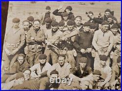 1923 PHOTO USS OKLAHOMA RIFLE PARTY FOOT LONG 2-PIECE 19 x 6 1/2 CAMP LEWIS