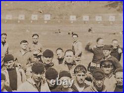 1923 PHOTO USS OKLAHOMA RIFLE PARTY FOOT LONG 2-PIECE 19 x 6 1/2 CAMP LEWIS