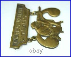 1924-1931 US Army Chemical Warfare Trophy Shooting Badge/Medal BB&B Bronze EIC