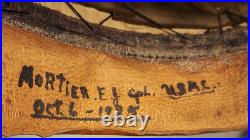 1924 HORSTMANN USMC MARINE CORPS GREEN HAT with EARLY EGA NAMED 1924 HORSTMANN USMC MARINE CORPS GREEN HAT with EARLY EGA NAMED