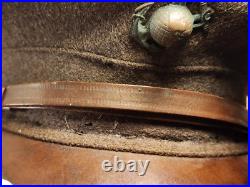 1924 HORSTMANN USMC MARINE CORPS GREEN HAT with EARLY EGA NAMED