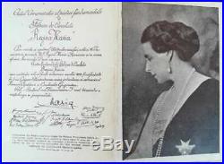 1924 Queen Mary of Romania signed Booklet of a Chocolate Extremely Rare