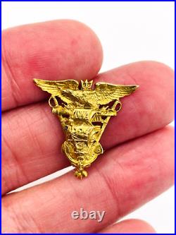 1924 USNA Naval Academy 14K Gold Class Pin Bailey Banks Biddle