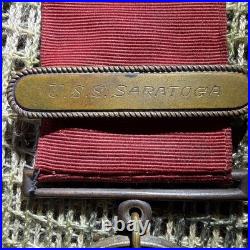 1924 United States Navy Good Conduct Medal Named USS Saratoga CSC#62877