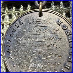 1924 United States Navy Good Conduct Medal Named USS Saratoga CSC#62877