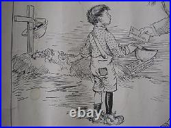 1925 Uncle Sam American Legion WW1 Orphans Poster Calvin Coolidge James Drain