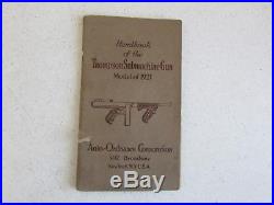 1926 Auto-Ordinance Co. Handbook of the Thompson Submachine Gun Model of 1921