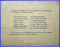 1926 Guards Division Memorial Programme Horse Guards Parade London Connaught Wwi