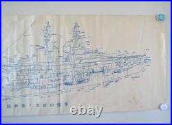 1926 Imperial Japanese Navy Battleship Cutaway Blueprint by Yushu-kai