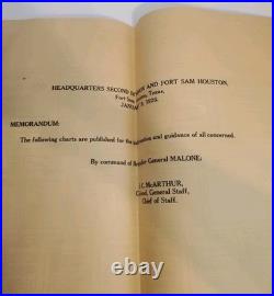 1926 Rare Fort Sam Houston Infantry Staff Org Charts Booklet Functional Basis