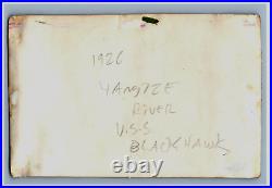 1926 U. S. S. Blackhawk Yangtze River Patrol US Navy Chefoo Harbor Photo #7K