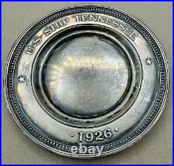 1926 U. S. S. Tennessee Gorham Sterling Silver Diplomatic Visit Saucer