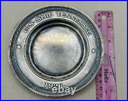 1926 U. S. S. Tennessee Gorham Sterling Silver Diplomatic Visit Saucer