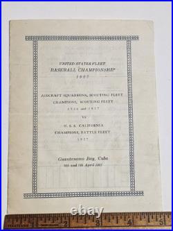1927 US Fleet Baseball Championship USS Wright California Guantanamo Program