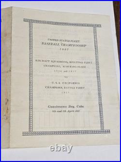 1927 US Fleet Baseball Championship USS Wright California Guantanamo Program