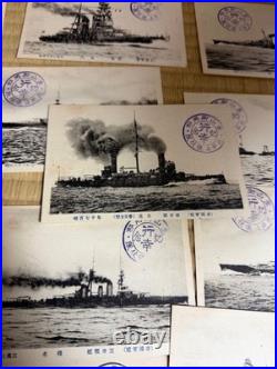 1928 Imperial Japanese Navy Warship Postcards Set of 16 Pre-WWII Showa Era Naval