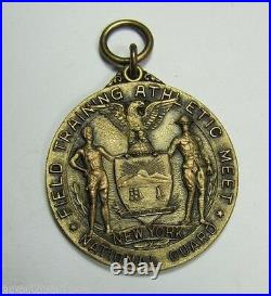 1928 NATIONAL GUARD FIELD TRAINING ATHLETIC MEET Medallion Medal Dieges Clust