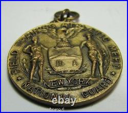 1928 NATIONAL GUARD FIELD TRAINING ATHLETIC MEET Medallion Medal Dieges Clust