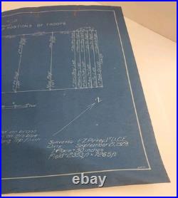 1929 Original Blueprint Schofield Barracks Division Review Field Survey, Hawaii