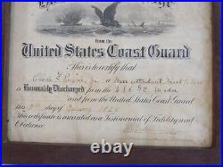 1929 USCG Honorable Discharge Charles F. Payne Jr USCGC Modoc WPG-46 Military