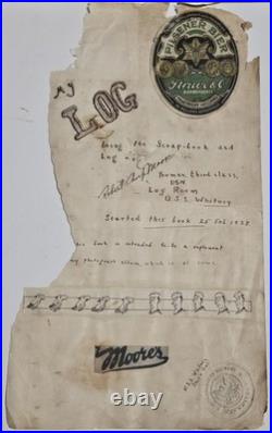 1929 USS Whitney AD-4 Log Robert Dinty Moore Fleet Problem IX Navy Ephemera