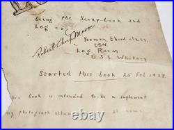 1929 USS Whitney AD-4 Log Robert Dinty Moore Fleet Problem IX Navy Ephemera