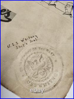 1929 USS Whitney AD-4 Log Robert Dinty Moore Fleet Problem IX Navy Ephemera