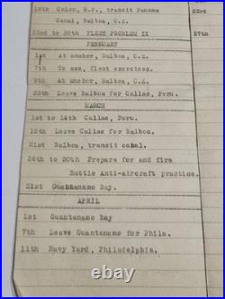 1929 USS Whitney AD-4 Log Robert Dinty Moore Fleet Problem IX Navy Ephemera