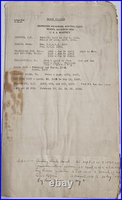 1929 USS Whitney AD-4 Log Robert Dinty Moore Fleet Problem IX Navy Ephemera