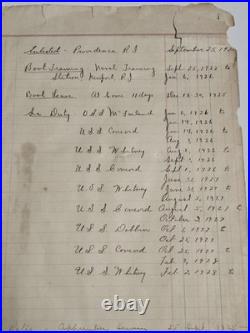 1929 USS Whitney AD-4 Log Robert Dinty Moore Fleet Problem IX Navy Ephemera