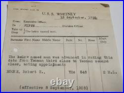 1929 USS Whitney AD-4 Log Robert Dinty Moore Fleet Problem IX Navy Ephemera