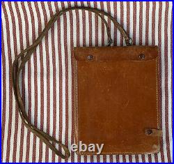 1929 USSR Military Tactical Officer Leather Map Crossbody Shoulder Folding Bag