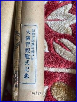 1930 Imperial Japanese Emperor Hirohito Naval Review Scroll Nagato Mutsu WWII