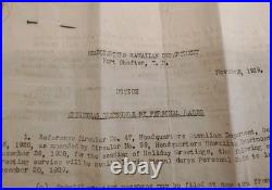 1930 Schofield Barracks Signal Corps Xmas Radio Greetings Docs & 1929 Notice