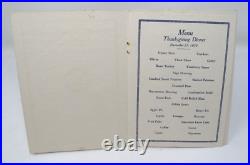1930 THANKSGIVING Menu TROOP A 1st Cavalry Fort D. A. Russell Texas ARMY NAMES