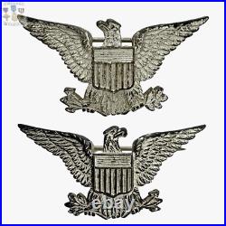 1930's Army Usmc Colonel War Eagles Navy Captain Insignia 1-3/8 X 5/8 Size #111