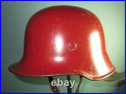 1930's German fire fighter helmet'curved dip' casque casco stahlhelm WW2