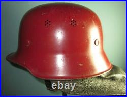 1930's German fire fighter helmet'curved dip' casque casco stahlhelm WW2