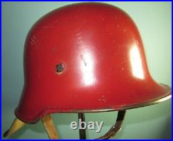 1930's German fire fighter helmet'curved dip' casque casco stahlhelm WW2