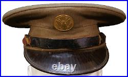 1930's Interwar Era US Army Enlisted Service Visor Hat Cap'Lee F Ridout' Rgt HQ