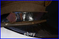 1930's Interwar Era US Army Enlisted Service Visor Hat Cap'Lee F Ridout' Rgt HQ