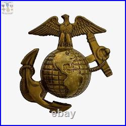 1930's Marine Corps Eagle Globe Anchor Hat Badge Insignia? Maker Mark Usmc Ega