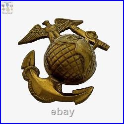 1930's Marine Corps Eagle Globe Anchor Hat Badge Insignia? Maker Mark Usmc Ega