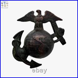 1930's Marine Corps Eagle Globe Anchor Hat Badge Insignia Usmc Ega Screw-back
