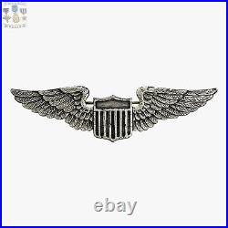 1930's U. S. Army Air Corps Pilot Wings Badge Jeweler Made Sterling Insignia #63