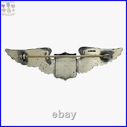 1930's U. S. Army Air Corps Pilot Wings Badge Jeweler Made Sterling Insignia #63